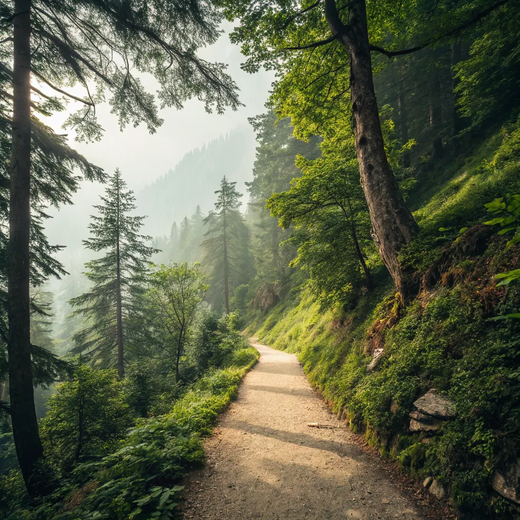 Tranquil mountain trail